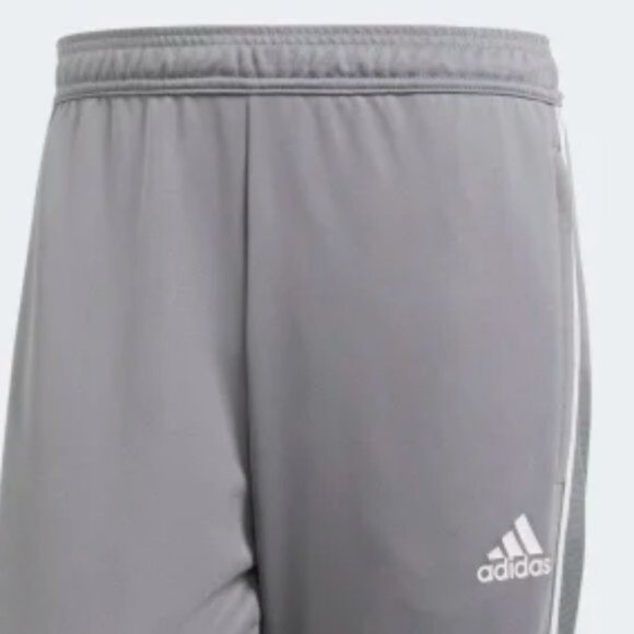 New Adidas Tapered Fit Grey Training Pants with White Stripes – Women's Size US - Picture 6 of 8